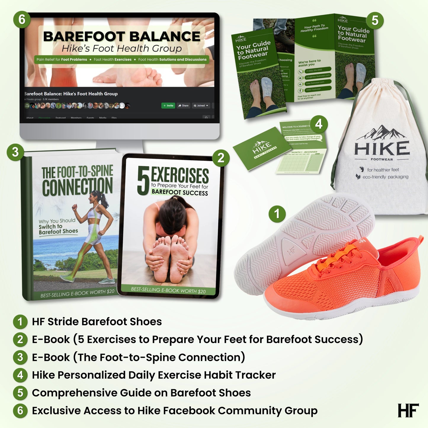 HF Stride – Hands-Off & Ergonomic Barefoot Shoes (Unisex)